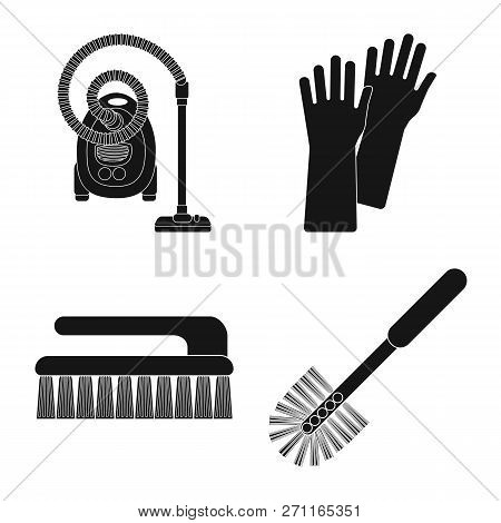 Isolated Object Of Cleaning And Service Sign. Collection Of Cleaning And Household Stock Symbol For 