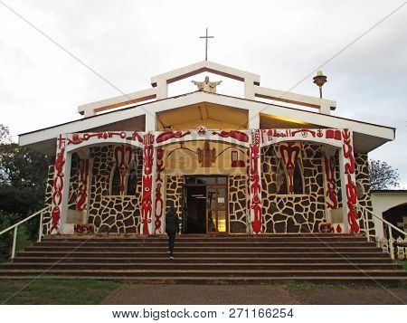 Holy Cross Church In Hanga Roa, Easter Island Chile.
The Holy Cross Church Spanish: Iglesia De La Sa