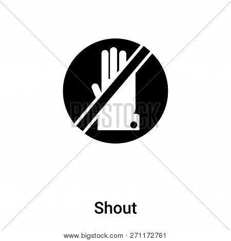 Shout Icon In Trendy Design Style. Shout Icon Isolated On White Background. Shout Vector Icon Simple