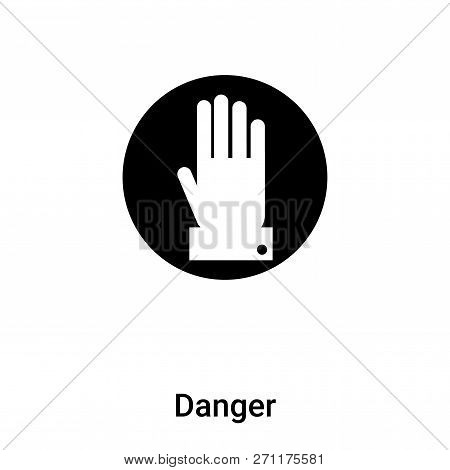 Danger Icon In Trendy Design Style. Danger Icon Isolated On White Background. Danger Vector Icon Sim