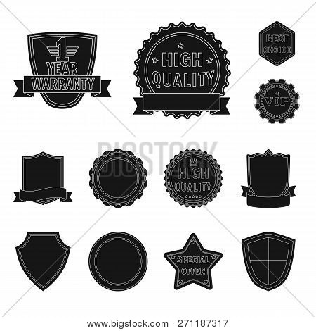 Vector Design Of Emblem And Badge Logo. Set Of Emblem And Sticker Vector Icon For Stock.