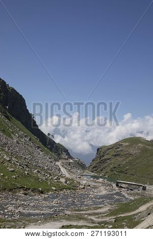 Rohtang Pass, Himachal Pradesh, India. Connects Valleys Of Himachal Pradesh, Manali And Lahaul And S