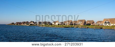 Holiday homes on the waterfront in Friesland, the Netherlands