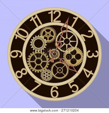 Vector Illustration Of Clock And Time Icon. Set Of Clock And Circle Vector Icon For Stock.