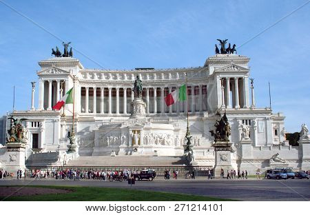 Roma, Italy, View Of The Monument Victor Emmanuil, 2010, Juny