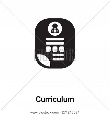 Curriculum Icon In Trendy Design Style. Curriculum Icon Isolated On White Background. Curriculum Vec