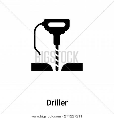 Driller Icon In Trendy Design Style. Driller Icon Isolated On White Background. Driller Vector Icon 