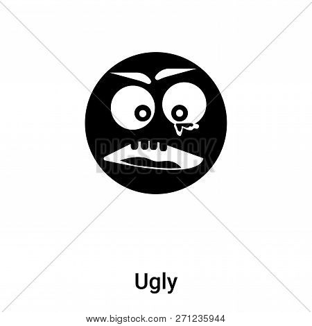 Ugly Icon In Trendy Design Style. Ugly Icon Isolated On White Background. Ugly Vector Icon Simple An