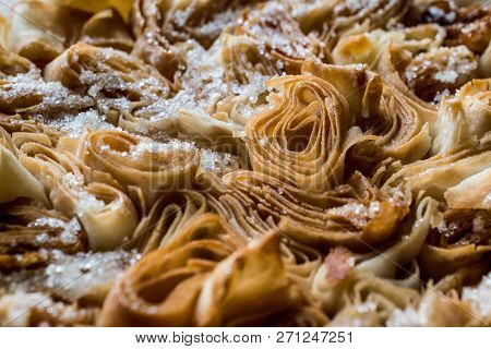 Turkish Food From Artvin Called Silor Dessert / Rolled And Fried Phyllo.