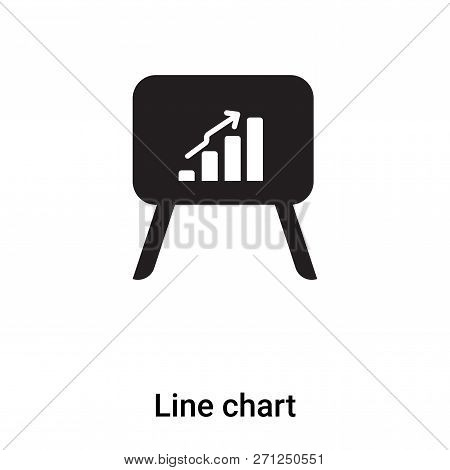 Line Chart Icon In Trendy Design Style. Line Chart Icon Isolated On White Background. Line Chart Vec