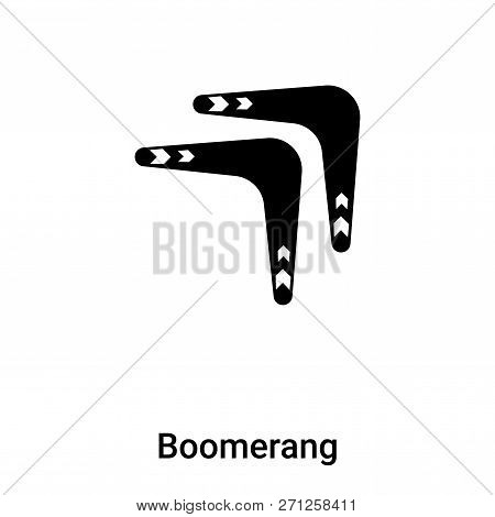 Boomerang Icon In Trendy Design Style. Boomerang Icon Isolated On White Background. Boomerang Vector
