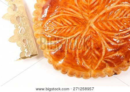 epiphany cake on white background
