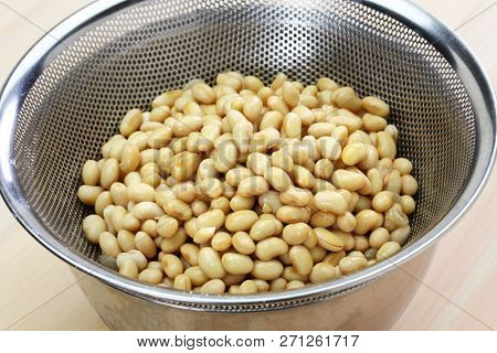how to make miso : making process 2 : cooked soybeans