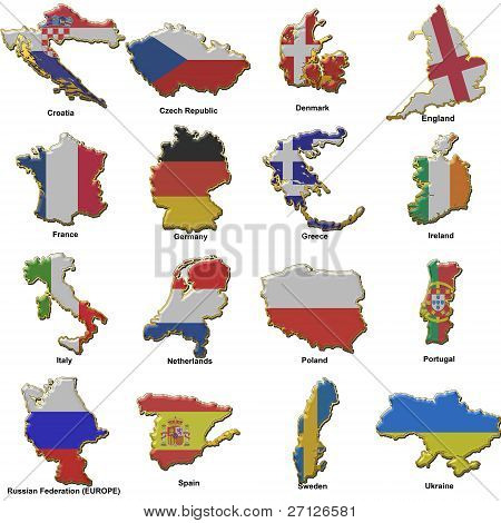 Euro 2012 Euroopan mestaruuden metalli Pin merkit