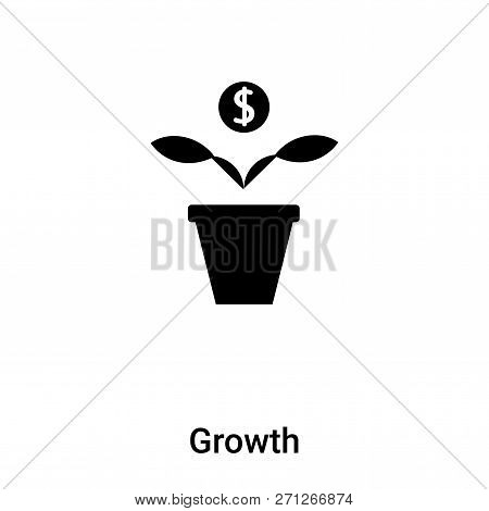 Growth Icon In Trendy Design Style. Growth Icon Isolated On White Background. Growth Vector Icon Sim