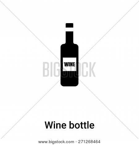 Wine Bottle Icon In Trendy Design Style. Wine Bottle Icon Isolated On White Background. Wine Bottle 