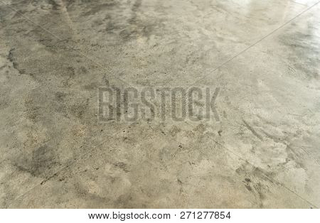 Polished Concrete Soft Smooth Texture Floor Construction Background Light Gray Continuous Coating Fl