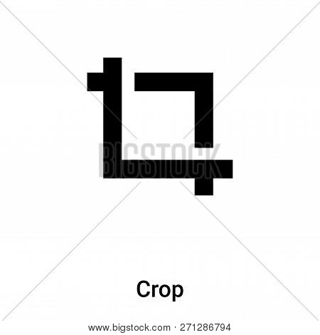 Crop Icon In Trendy Design Style. Crop Icon Isolated On White Background. Crop Vector Icon Simple An