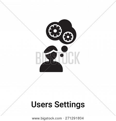 Users Settings Icon In Trendy Design Style. Users Settings Icon Isolated On White Background. Users 