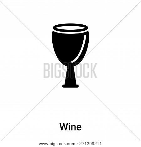 Wine Icon In Trendy Design Style. Wine Icon Isolated On White Background. Wine Vector Icon Simple An