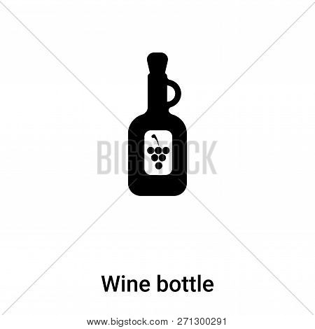 Wine Bottle Icon In Trendy Design Style. Wine Bottle Icon Isolated On White Background. Wine Bottle 