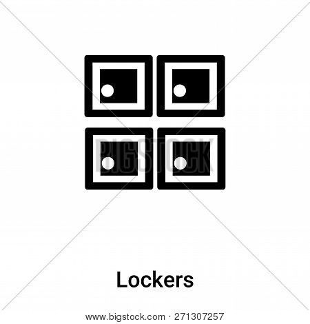 Lockers Icon In Trendy Design Style. Lockers Icon Isolated On White Background. Lockers Vector Icon 