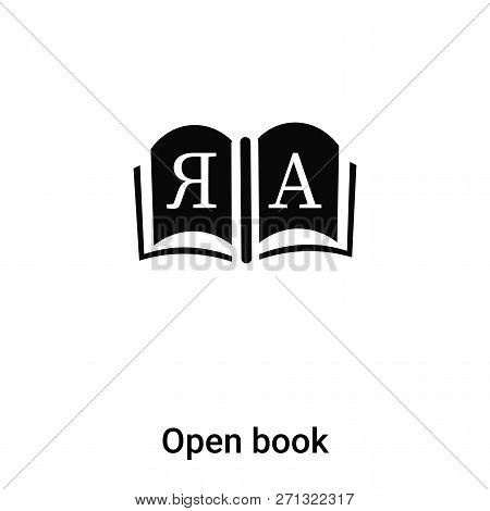 Open Book Icon In Trendy Design Style. Open Book Icon Isolated On White Background. Open Book Vector