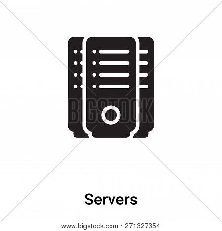Servers Icon In Trendy Design Style. Servers Icon Isolated On White Background. Servers Vector Icon 