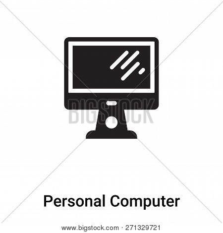 Personal Computer Icon In Trendy Design Style. Personal Computer Icon Isolated On White Background. 