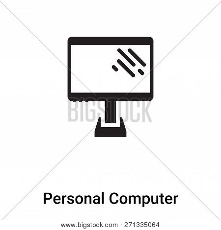 Personal Computer Icon In Trendy Design Style. Personal Computer Icon Isolated On White Background. 