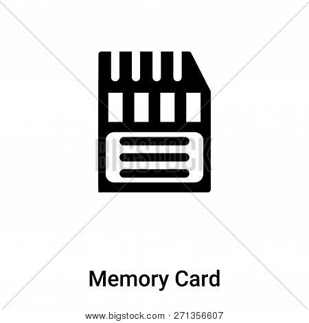 Memory Card Icon In Trendy Design Style. Memory Card Icon Isolated On White Background. Memory Card 