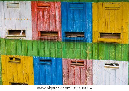 อย่างใกล้ชิดของลมพิษผึ้งมีสีสันในการ springtime