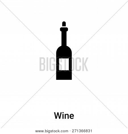 Wine Icon In Trendy Design Style. Wine Icon Isolated On White Background. Wine Vector Icon Simple An
