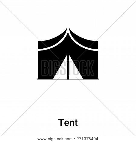 Tent Icon In Trendy Design Style. Tent Icon Isolated On White Background. Tent Vector Icon Simple An