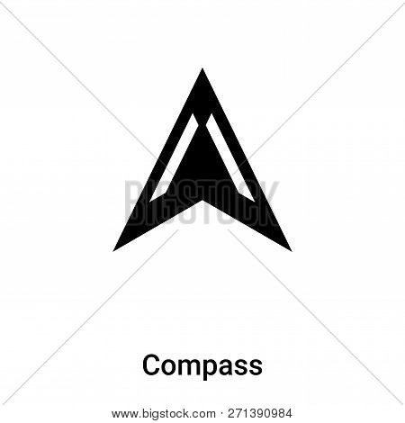 Compass Icon In Trendy Design Style. Compass Icon Isolated On White Background. Compass Vector Icon 