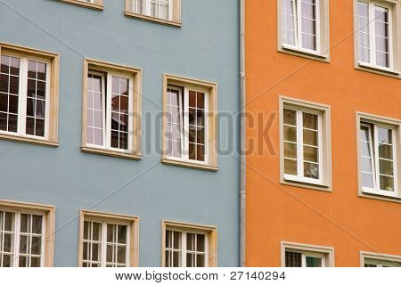 närbild av historisk arkitektur i Gdansk, Polen