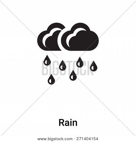 Rain Icon In Trendy Design Style. Rain Icon Isolated On White Background. Rain Vector Icon Simple An