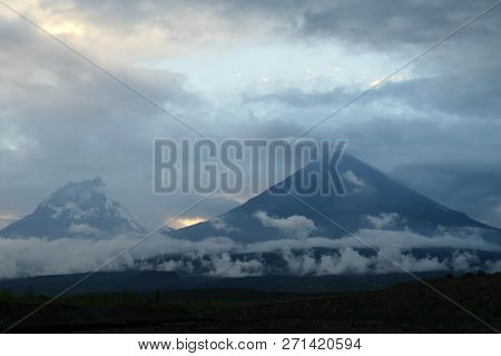 The Kamchatka Volcano. Klyuchevskaya Hill. The Nature Of Kamchatka, Mountains And Volcanoes
