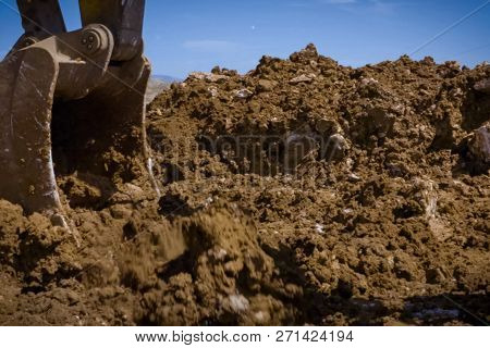 Construction Of The Pipeline. Site Construction. Construction Machinery