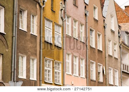 closeup di architettura storica a Danzica, Polonia