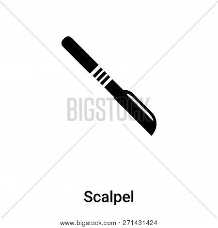 Scalpel Icon In Trendy Design Style. Scalpel Icon Isolated On White Background. Scalpel Vector Icon 