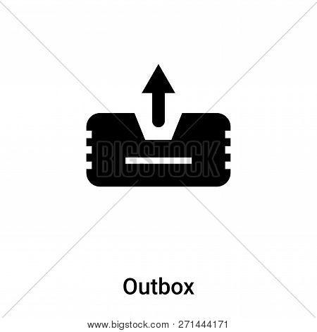 Outbox Icon In Trendy Design Style. Outbox Icon Isolated On White Background. Outbox Vector Icon Sim