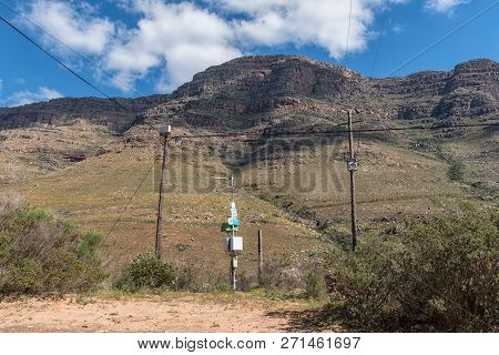 Cederberg, South Africa, August 22, 2018: Telecommunications And Electricity Infrastructure Near Bos