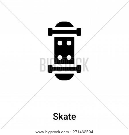 Skate Icon In Trendy Design Style. Skate Icon Isolated On White Background. Skate Vector Icon Simple