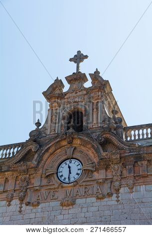 Mallorca, Spain - July 19, 2013: Santuari De Lluc. View Of The Famous Monastery On The Island Of Mal