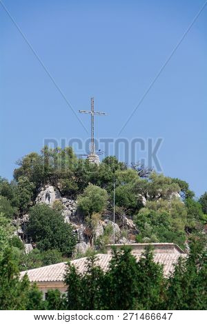 Mallorca, Spain - July 19, 2013: Santuari De Lluc. View Of The Famous Monastery On The Island Of Mal