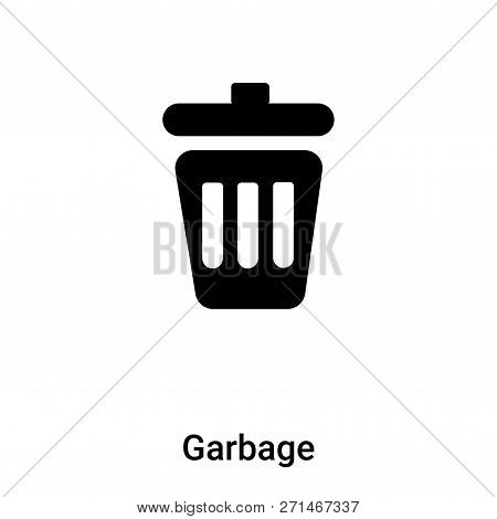 Garbage Icon In Trendy Design Style. Garbage Icon Isolated On White Background. Garbage Vector Icon 