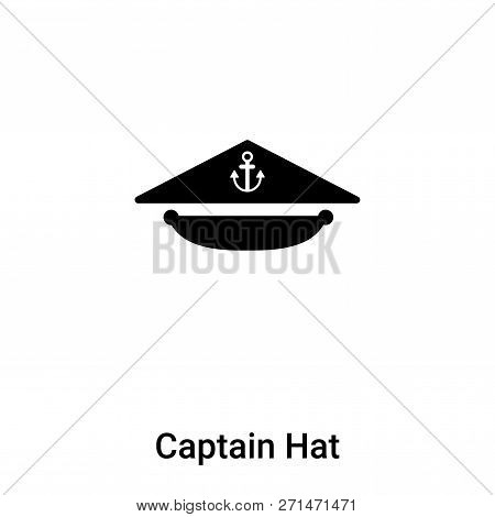 Captain Hat Icon In Trendy Design Style. Captain Hat Icon Isolated On White Background. Captain Hat 