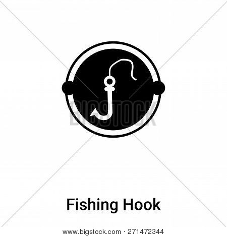 Fishing Hook Icon In Trendy Design Style. Fishing Hook Icon Isolated On White Background. Fishing Ho