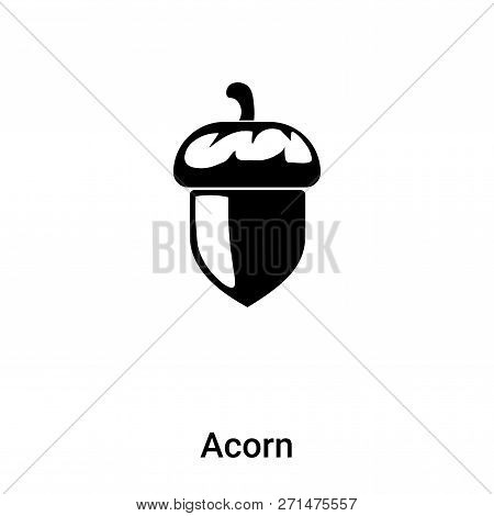 Acorn Icon In Trendy Design Style. Acorn Icon Isolated On White Background. Acorn Vector Icon Simple